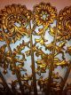Fabulous Antique Wall Art Barbelo Gesso Antique Gold Fan Roses W Scrolls Ornate Mid-Century Modernism photo 5