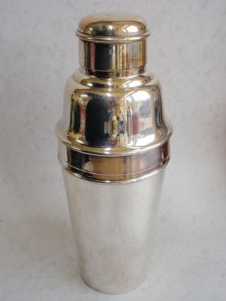 Silver Plated Art Deco Cocktail Shaker By Mappin & Webb London & Sheffield photo