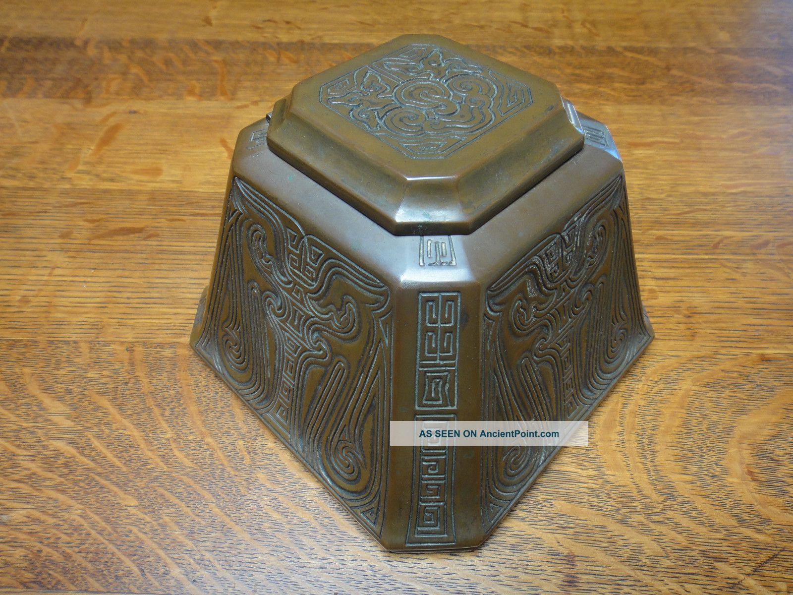 Tiffany Studios Inkwell In The Chinese Pattern. Metalware photo