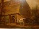 Very Old Oil Painting,  { Man With His Cow,  Signed H.  V.  Leeuwen 1890 - 1972 }. Other photo 7