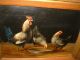 Very Old Oil Painting,  { Rooster & Chickens,  Signed,  M.  Hondecoeter} Is Antique Other photo 4