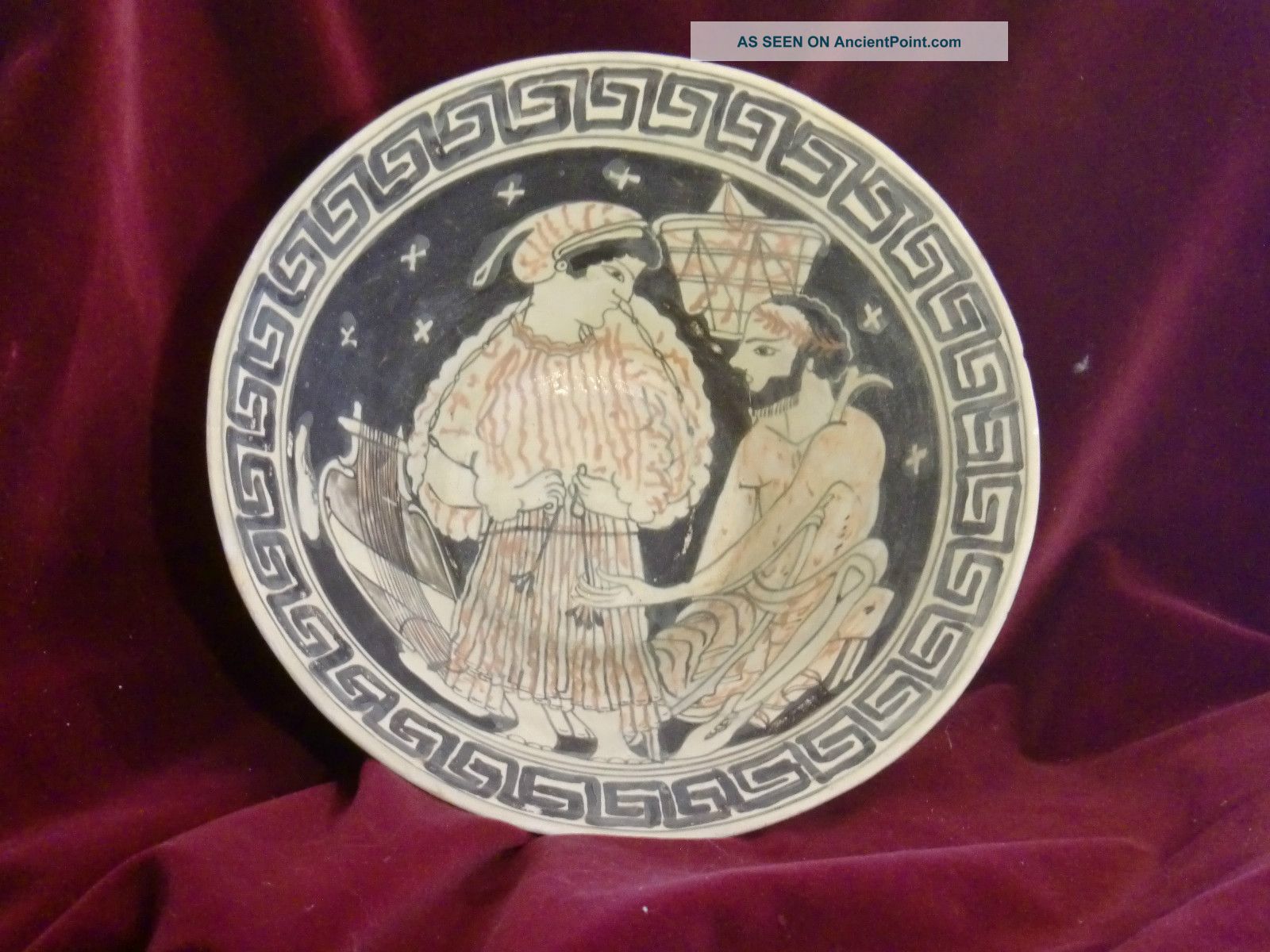 Museum Antique Nishapur Figural Pottery Ceramic Bowl Islamic Circa 10 - 13 Century Bowls photo