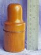 Small Antique Apothecary Bottle In Boxwood Container Treen Other photo 1