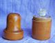 Small Antique Apothecary Bottle In Boxwood Container Treen Other photo 2