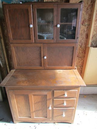 Oak Hoosier Cabinet photo