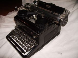 Rare Antique Royal Typewriter M - - Kh - 1855107 Parts Gold Silver Decal photo