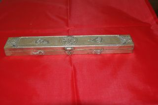 Chinese 1650 - 1700 Silver Chopsticks Box photo