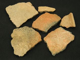 6 Neolithic Neolithique Terracotta Pot Crocks / Pot Lip - 6500 To 2000 Bp - Sahara photo
