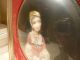 Antique 3d Framed Lady Portrait Multi - Media Convex Glass Art Painted Woman Girl Other photo 2