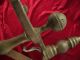 Fine Late 18th Century Federal Brass Andirons Slipper Foot Ball Top Metalware photo 9