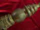 Fine Late 18th Century Federal Brass Andirons Slipper Foot Ball Top Metalware photo 2