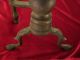 Fine Late 18th Century Federal Brass Andirons Slipper Foot Ball Top Metalware photo 3