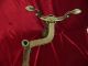 Fine Late 18th Century Federal Brass Andirons Slipper Foot Ball Top Metalware photo 5