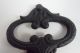 Cast Iron Door Knocker Black Reproduction Scrolled Victorian Style Screw On Trivets photo 3