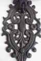 Cast Iron Door Knocker Black Reproduction Scrolled Victorian Style Screw On Trivets photo 4