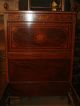 Antique Victorian Herter Brothers Inlaid Mahogany Two (2) Twin Beds And Stand 1900-1950 photo 2