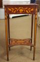 Antique Victorian Herter Brothers Inlaid Mahogany Two (2) Twin Beds And Stand 1900-1950 photo 7