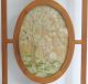 Early 20th Century Antique Fireplace Screen Maple W/ Crewel Embroidery Other photo 1