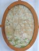 Early 20th Century Antique Fireplace Screen Maple W/ Crewel Embroidery Other photo 3