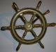 Unusual Brass Ships Wheel Nautical Maritime Design Hat & Coat Hook (1) Hooks & Brackets photo 2