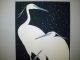 Vintage Japanese Wood Block Print By Ide Gakusui.  2 Herons In The Snow Prints photo 2