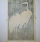 Vintage Japanese Wood Block Print By Ide Gakusui.  2 Herons In The Snow Prints photo 4