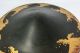 D242: Real Old Japanese Lacquered Samurai Military Hat Jingasa With Wave Pattern Armor photo 1