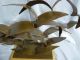 Hand Made Steel Flocking Birds Sculpture Abstract Freestanding Steel Base Wall Metalware photo 4