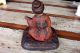 Antique Cast Iron Geisha Girl Doorstop - Sitting Figure Geisha Girl Metalware photo 1