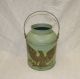 Vintage Milk Can With Eagle - Painted Green Metalware photo 2