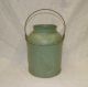 Vintage Milk Can With Eagle - Painted Green Metalware photo 3