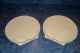 Pair Of Shell Platters Yellow Ware (?) Ceramic Stoneware Yellow Matching Pair Primitives photo 8