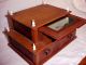 Antique Wooden Sewing Box,  Handmade,  Signed Primitives photo 4