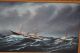 Antique 19thc S.  F.  M.  Badger Maritime Steamship Rescue At Sea O/c Oil Painting Other photo 3