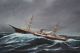 Antique 19thc S.  F.  M.  Badger Maritime Steamship Rescue At Sea O/c Oil Painting Other photo 5