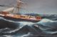 Antique 19thc S.  F.  M.  Badger Maritime Steamship Rescue At Sea O/c Oil Painting Other photo 8
