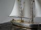 Finest Large 2 Masted Japanese Sterling Silver 985 Model Ship By Takehiko Japan Other photo 5