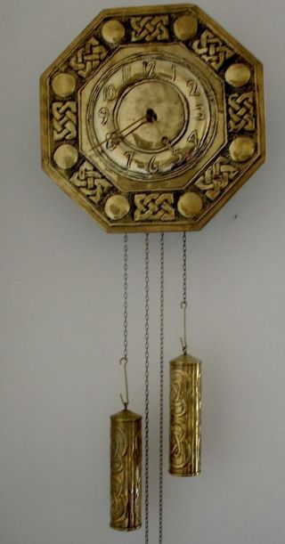 Arts And Crafts Art Nouveau Glasgow School Celtic Motif Wall Clock photo