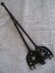 Antique Cast Iron Victorian Coal Ice Tongs Stove Fireplace Star Heart Primitive Victorian photo 1
