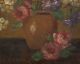 Henry Sanger Listed Antique Boston School Flower Floral Still Life Oil Painting Folk Art photo 3