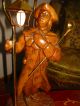 Vtg French Wooden Wood Stasack? Fisherman?figurine Table Lamps Light Fixture Old Chandeliers, Fixtures, Sconces photo 4