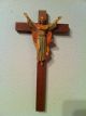 Antique Church Crucifixe Fontanini Corpus Italy Wood Figural Cross Other photo 5