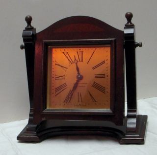 Antique Seth Thomas Desk Budoir Mantel Easel Clock Inlay Working photo