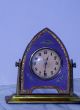 Antique Sessions Gothic Floral Desk Budoir Mantel Easel Clock Working Clocks photo 3