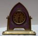 Antique Sessions Gothic Floral Desk Budoir Mantel Easel Clock Working Clocks photo 5