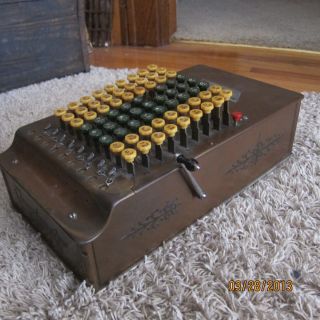 1920 Felt & Tarrant Comptometer Shoebox Adding Machine Vintage Antique photo