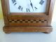 Vintage Arts And Crafts German Mantle Clock - Light Oak,  Good Working Order Arts & Crafts Movement photo 4