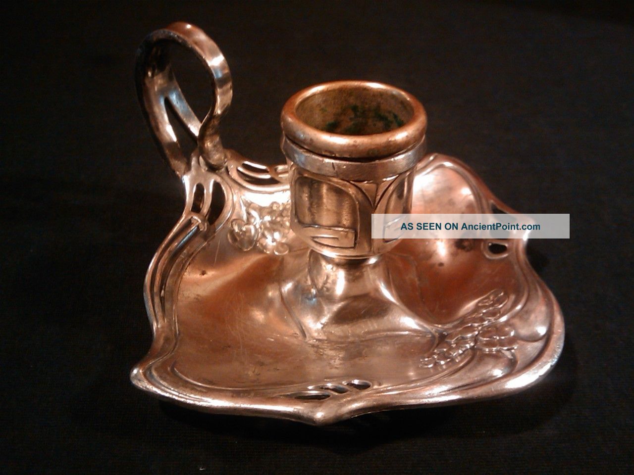 Wmf Art Nouveau Jugendstil Silverplated Chamber Candlestick Metalware photo