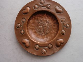 Copper Embossed Plate Presentation Prize Pilkington Allotment Association 1930 photo