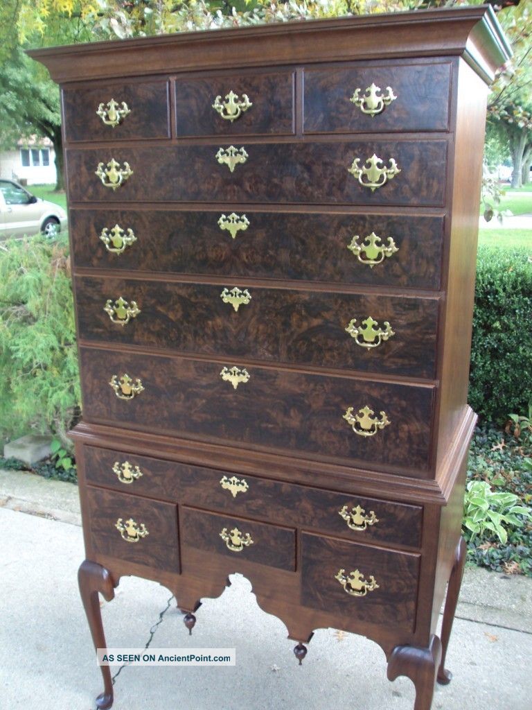 Walnut Queen Anne Highboy Completely Hand Made Post-1950 photo